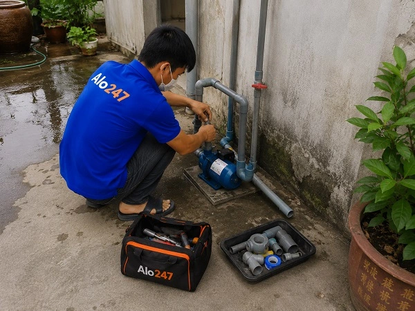 Alo247 dịch vụ sửa chữa máy bơm tận nơi tại Thượng Cát