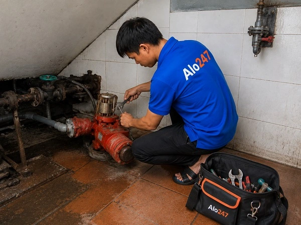 Alo247 dịch vụ sửa chữa máy bơm tận nơi tại Văn Miếu