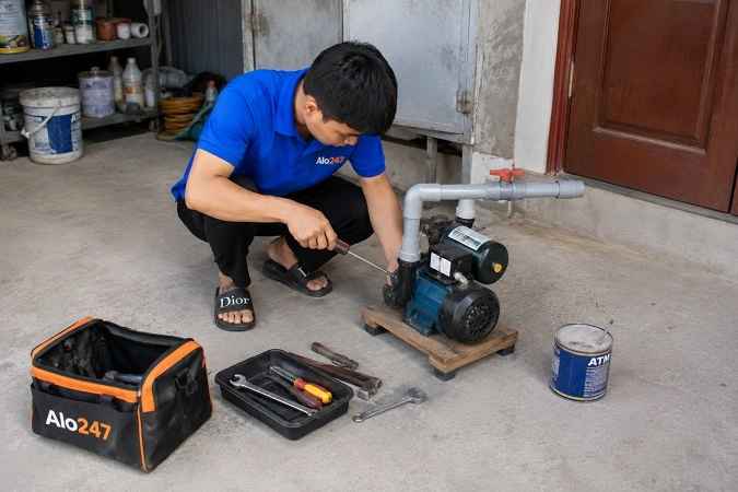 Alo247 dịch vụ sửa chữa máy bơm tận nơi tại Việt Hưng