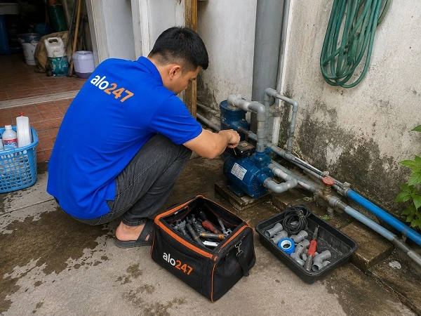 Alo247 dịch vụ sửa chữa máy bơm tận nơi tại Xuân Phương
