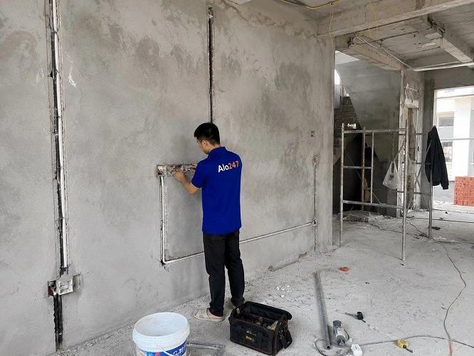 Alo247 thi công hệ thống điện nước cho nhà mới xây