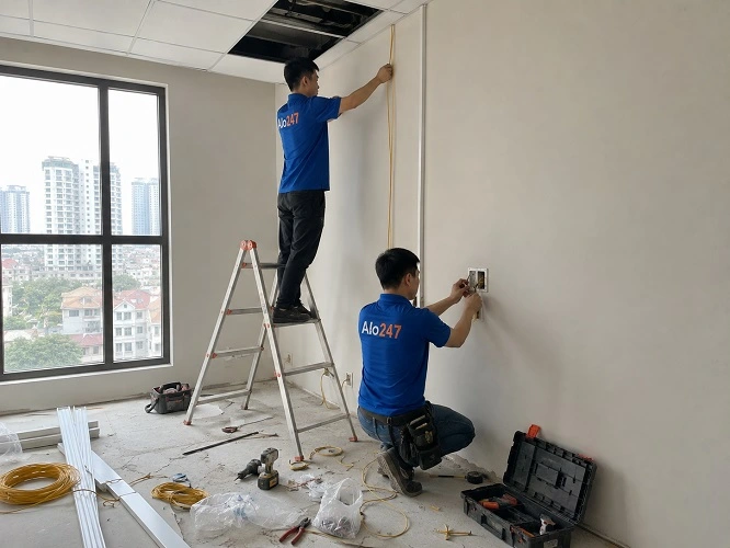 Alo247 thi công hệ thống điện nước chuyên nghiệp tại Phú Diễn