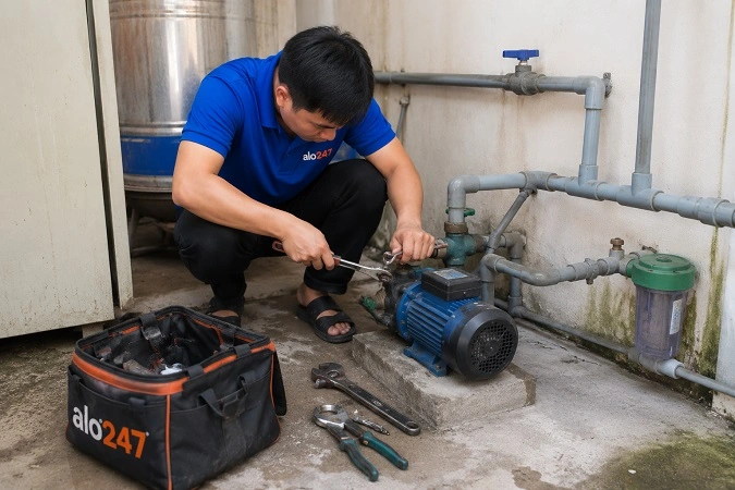 Thợ alo247 sửa máy bơm nước tại nhà phường Đông Ngạc