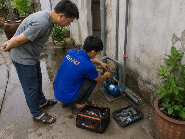 Thợ alo247 sửa máy bơm nước tại nhà phường Nghĩa Đô