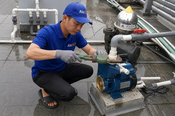Thợ alo247 sửa máy bơm nước tại nhà phường Ô chợ Dừa