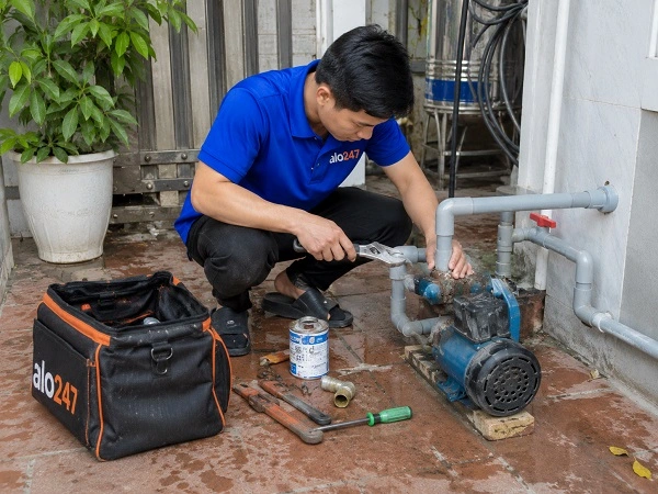 Thợ alo247 sửa máy bơm nước tại nhà phường Phú Diễn