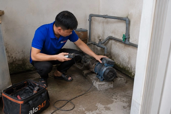 Thợ alo247 sửa máy bơm nước tại nhà phường Xuân Phương