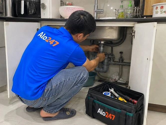 Alo247 dịch vụ sửa chữa đường ống nước tận nơi tại Xuân Phương