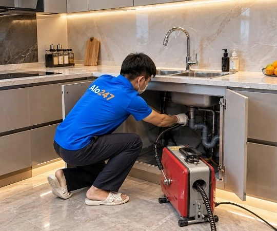 Alo247 dịch vụ thông tắc cống chuyên nghiệp tại Royal City