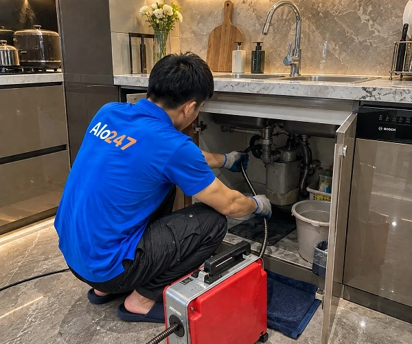 Alo247 dịch vụ thông tắc cống chuyên nghiệp tại Vinhomes Riverside