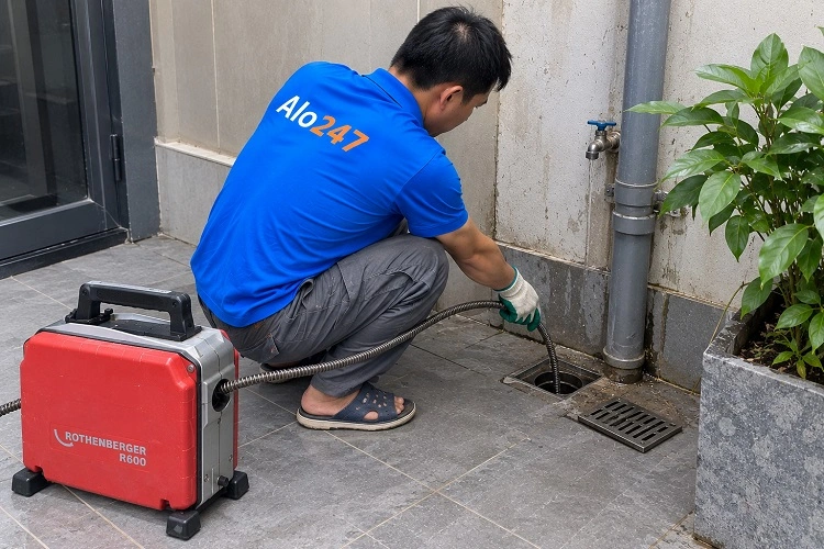 Alo247 dịch vụ thông tắc cống tại Linh Đàm