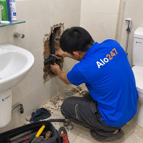 Thợ alo247 sửa ống nước tại nhà phường Kim Liên
