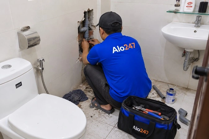 Thợ alo247 sửa ống nước tại nhà phường Vĩnh Tuy