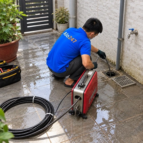 Thợ alo247 thông tắc cống bằng máy lò xo chuyên dụng tại Xã Đàn