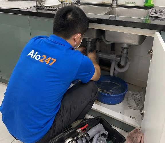 Thợ alo247 xử lý bồn rửa bát không rút nước