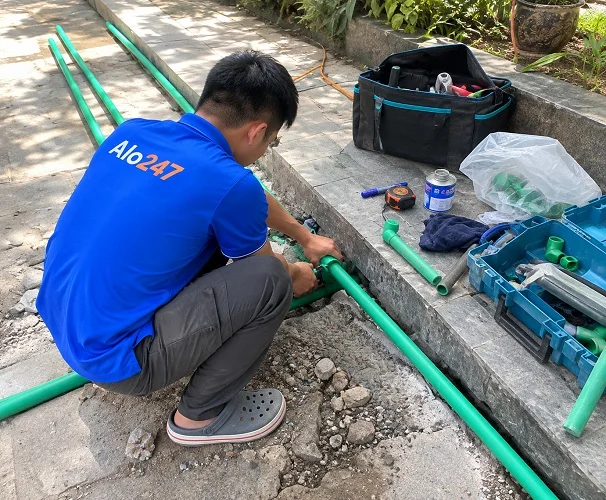 Alo247 dịch vụ sửa chữa đường ống nước tận nơi tại Gia Lâm