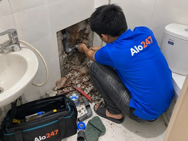 Alo247 dịch vụ sửa chữa đường ống nước tận nơi tại Mê Linh